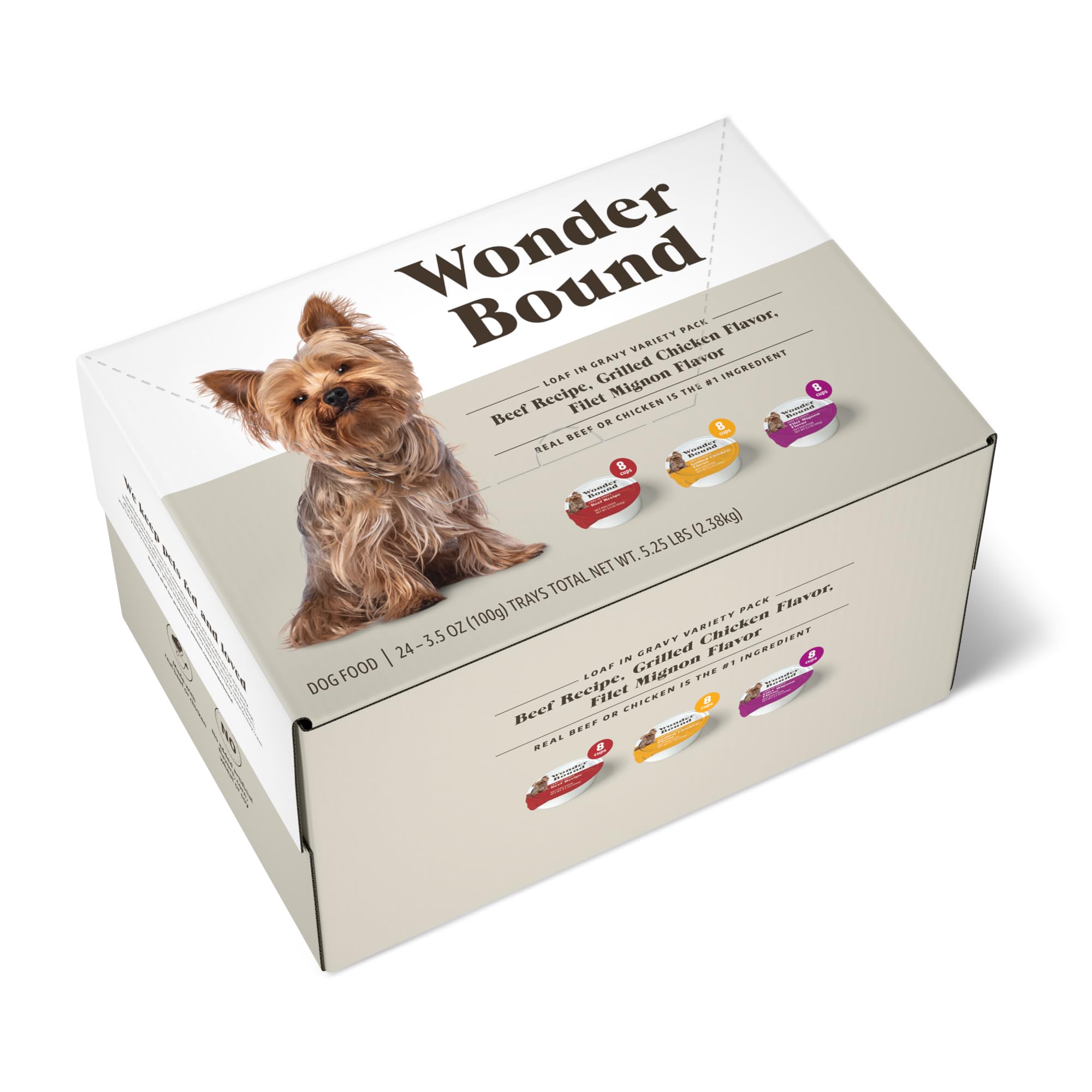 Wonder Bound Small Breed Wet Dog Food pack shown from the front.