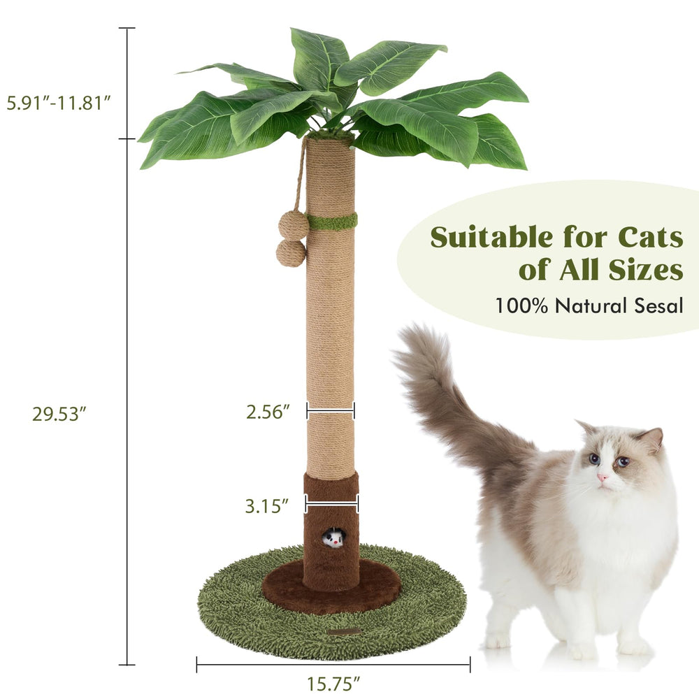 Woochpet Cat Scratching Post shown as a greenery-inspired home accent.