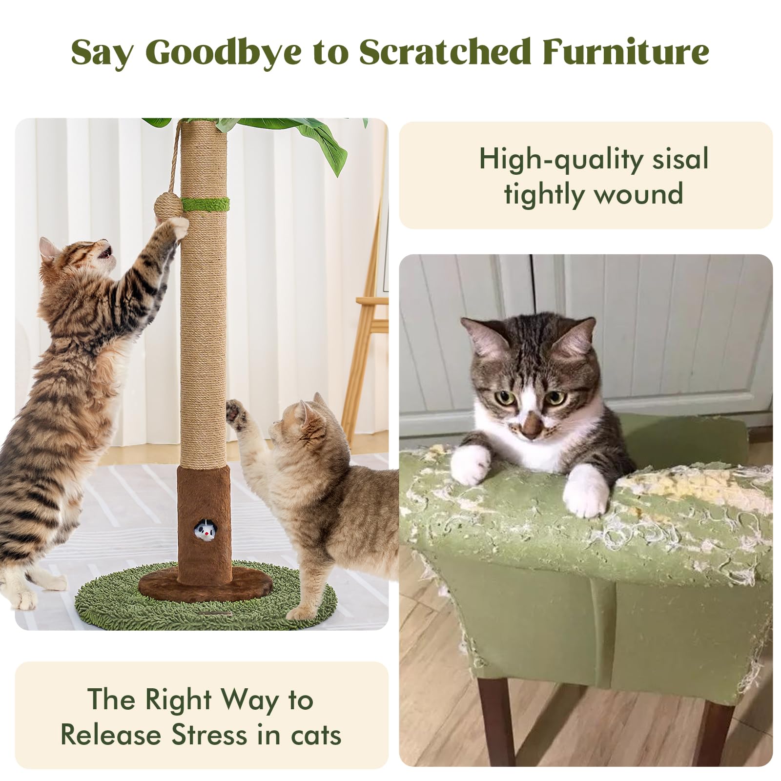 Woochpet Cat Scratching Post displaying its tree-inspired silhouette.