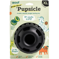 WOOF Power Chewer Pupsicle dog toy shown from the front.