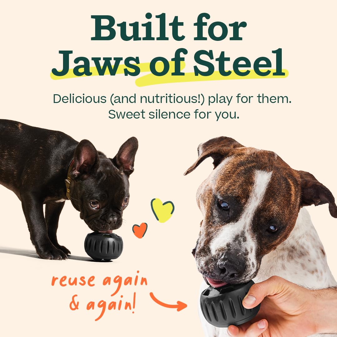 WOOF Power Chewer Pupsicle dog toy with a treat inside.