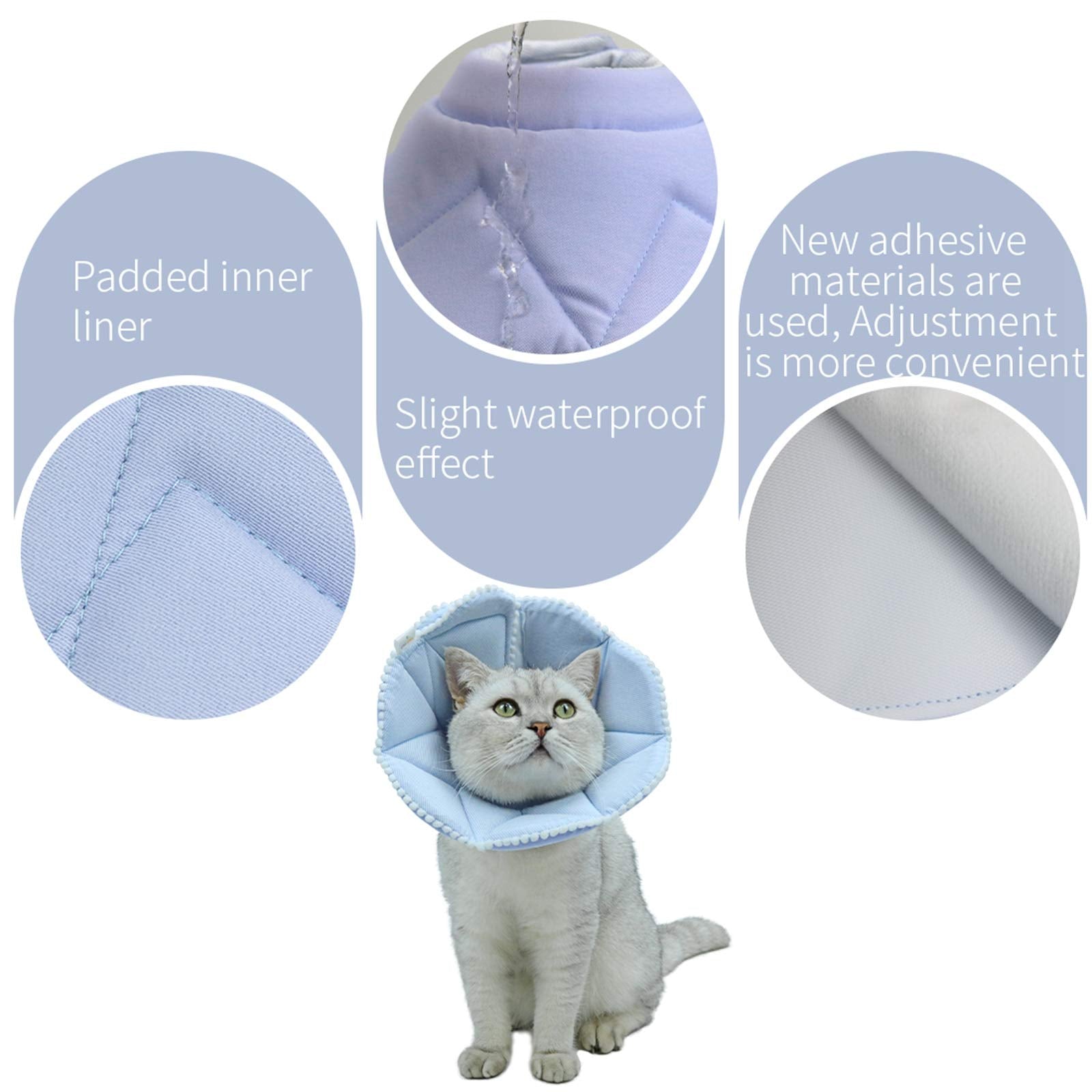 WZ PET Soft Cat Recovery Collar detail showing the self-adhesive fastening.
