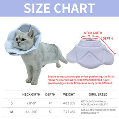 WZ PET Soft Cat Recovery Collar close-up showing its cotton fabric.