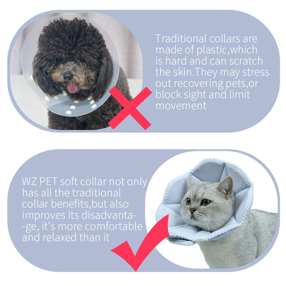 WZ PET Soft Cat Recovery Collar folded for compact storage.