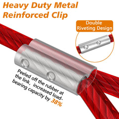 XiaZ Dog Tie Out Cable detail highlighting its reflective vinyl coating.