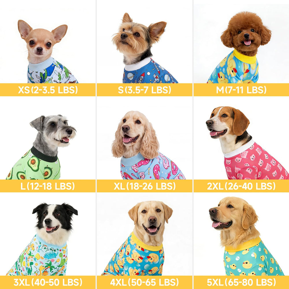 XPUDAC Christmas dog pajamas worn by a pet.