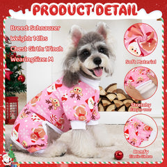 XPUDAC Christmas dog pajamas featuring a festive reindeer print.