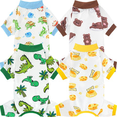 XPUDAC dog pajamas shown from the front as a four-legged pet jumpsuit.