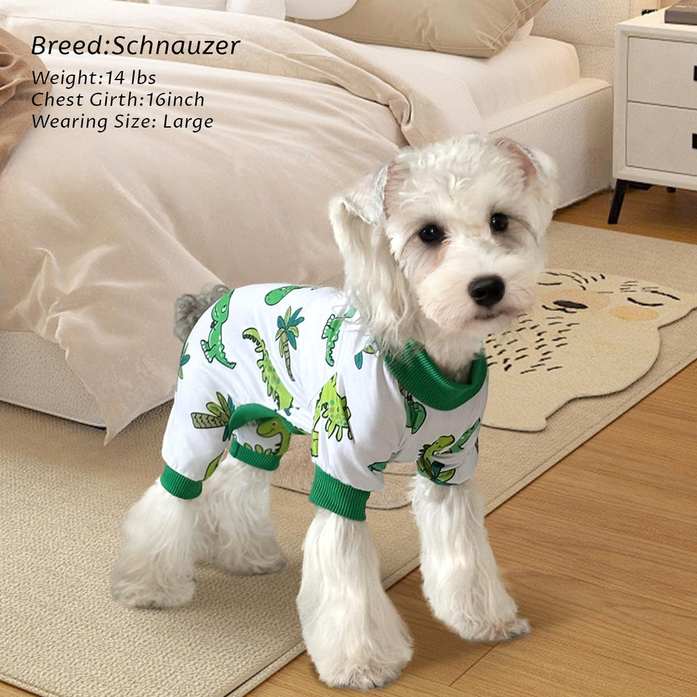 XPUDAC dog pajamas detail showing one of the themed printed patterns.