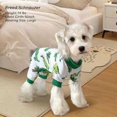 XPUDAC dog pajamas detail showing one of the themed printed patterns.
