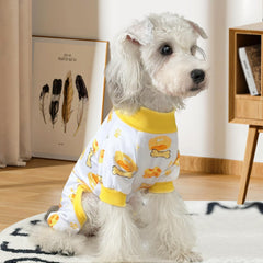 XPUDAC dog pajamas close-up highlighting the ribbed trim.