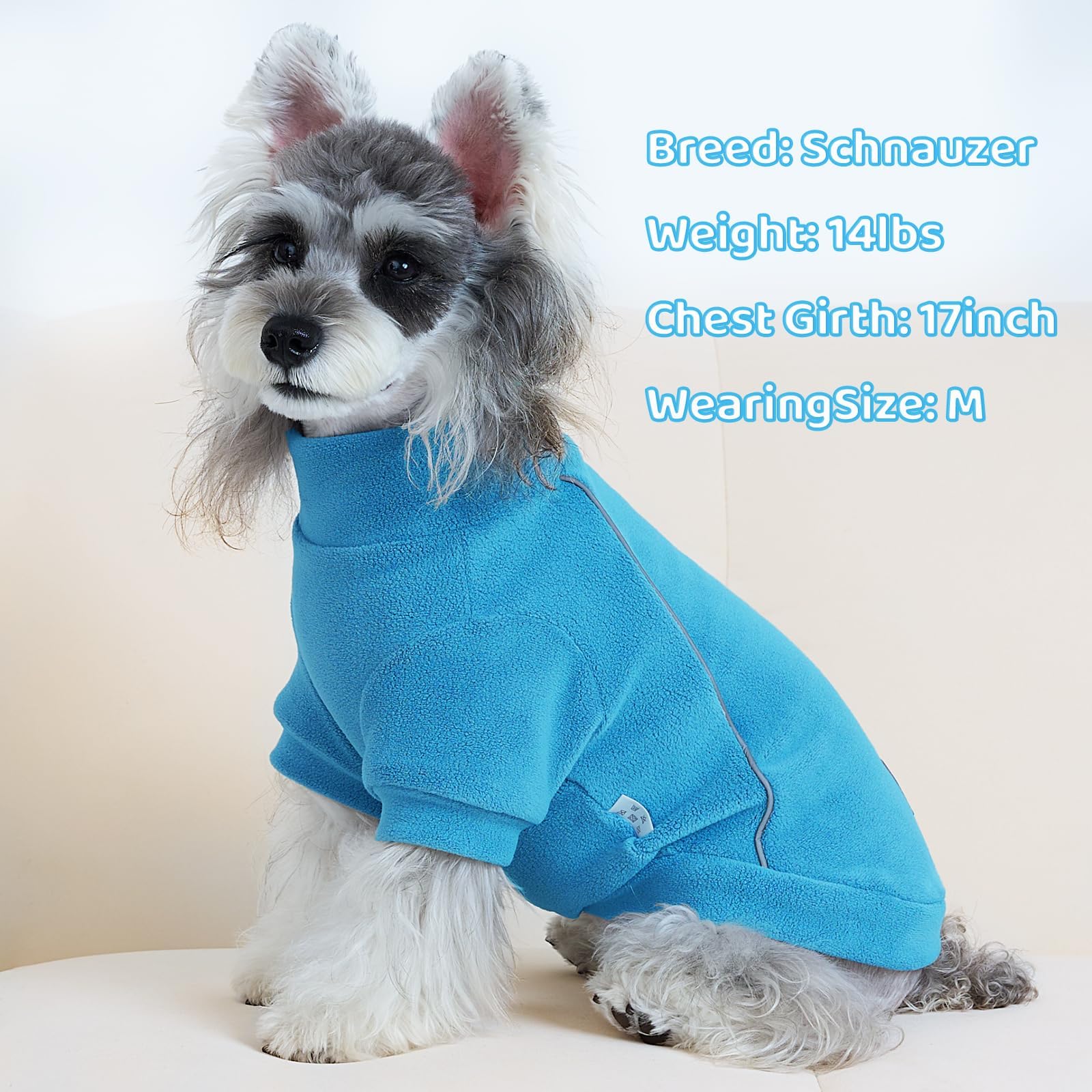 XPUDAC dog sweater detail showing the high neck.