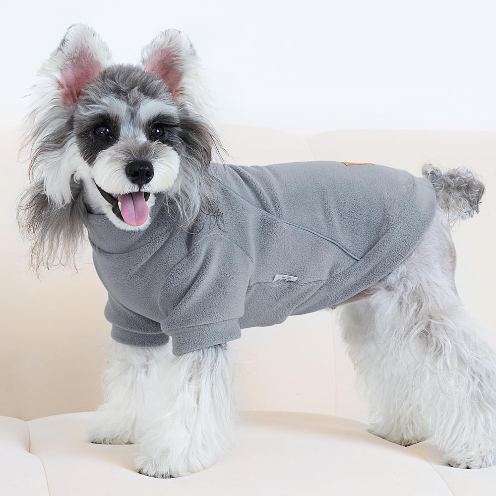 XPUDAC dog sweater side view highlighting its reflective strips.