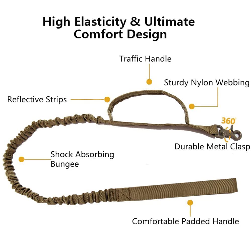 Xqpetlihai Tactical Dog Collar detail showing the integrated control handle.