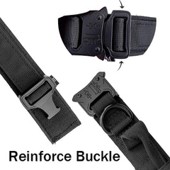 Xqpetlihai tactical dog collar close-up showing the metal buckle.