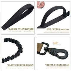Xqpetlihai tactical dog collar close-up showing its reinforced nylon fabric.