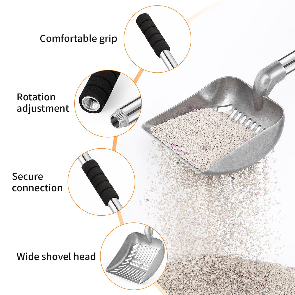 Yangbaga cat litter scoop with its detachable handle sections visible.
