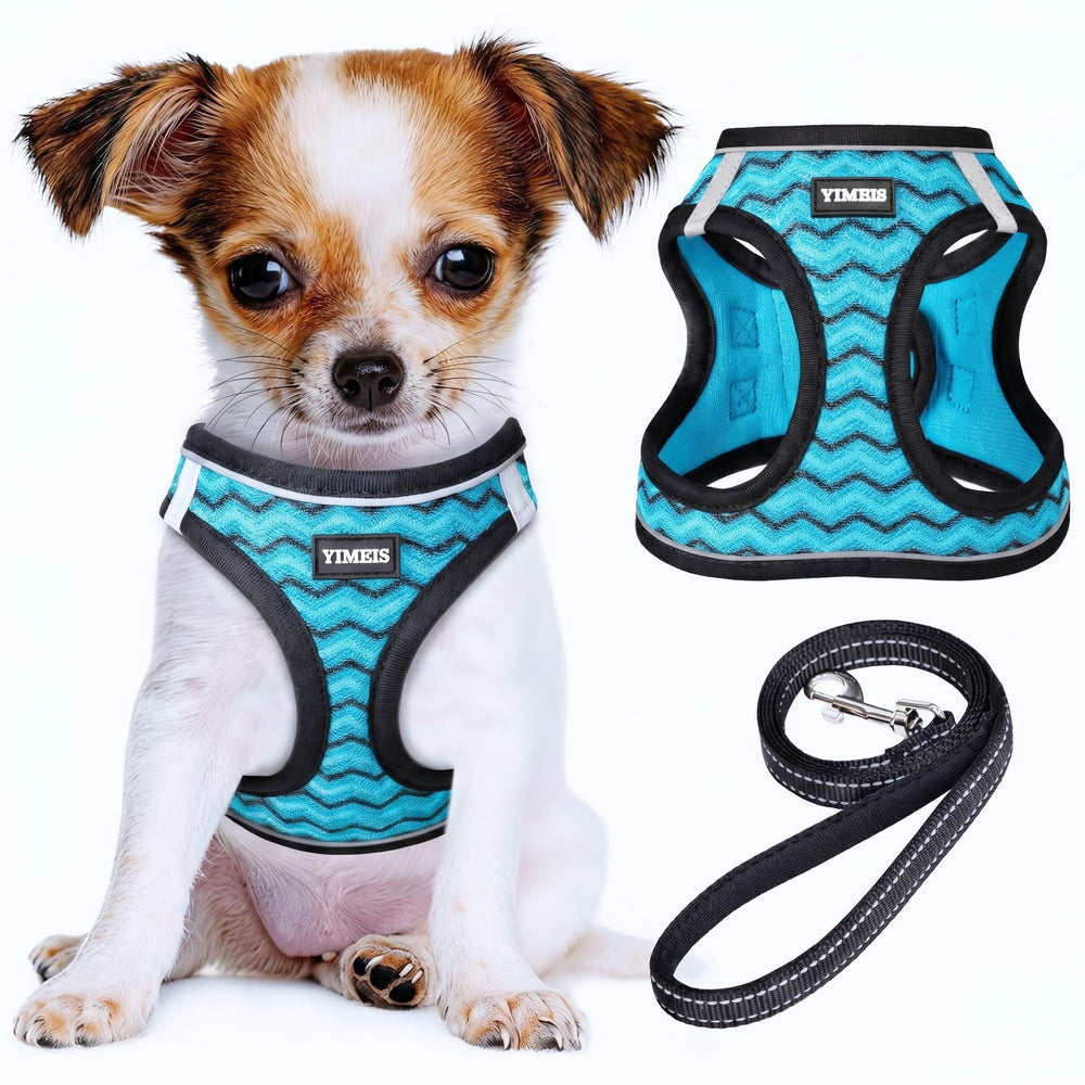 YIMEIS dog harness and leash set shown from the front.