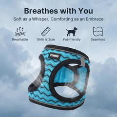 YIMEIS dog harness and leash set showing reflective strips on the vest.