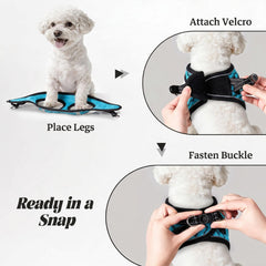 YIMEIS dog harness and leash set showing the step-in vest design.