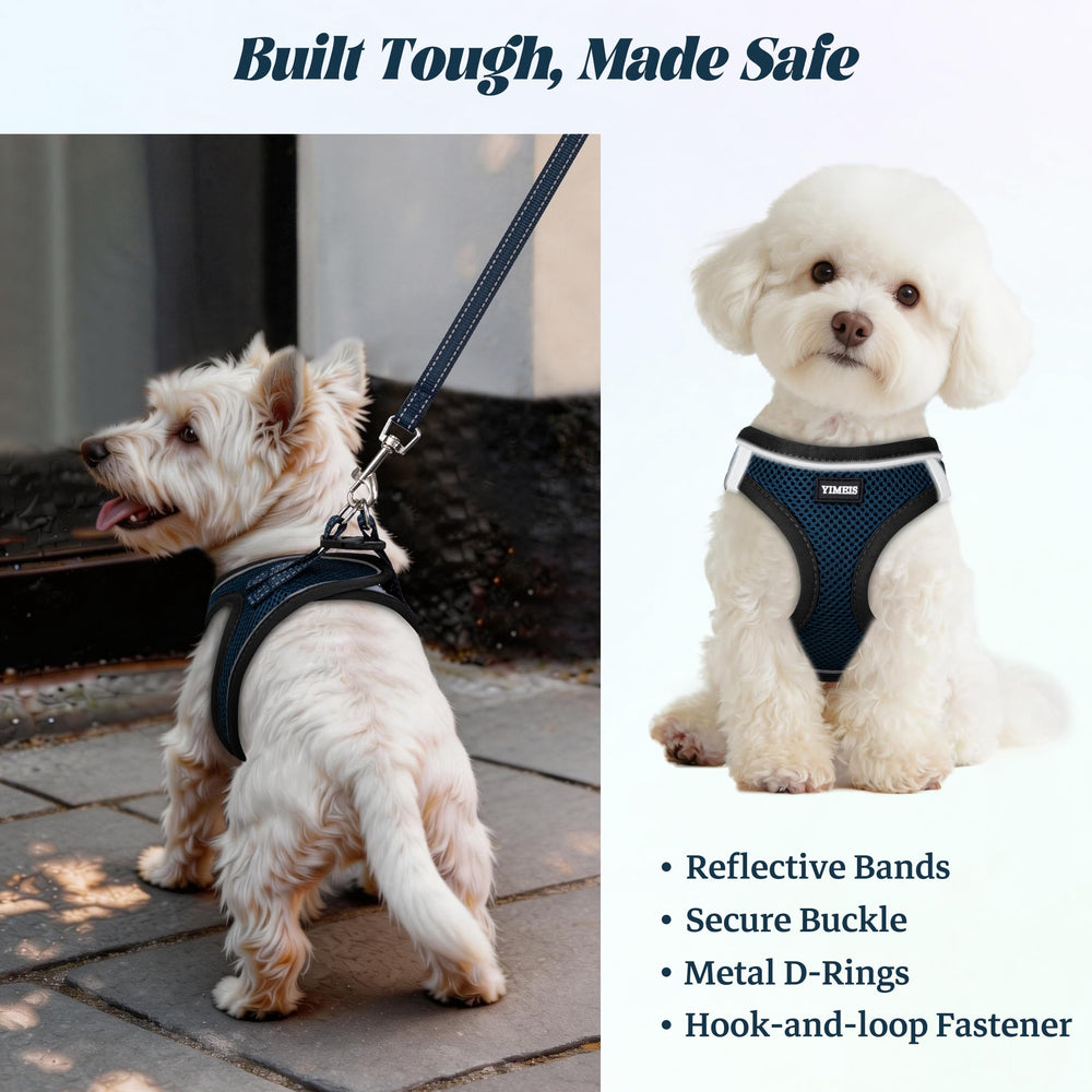 YIMEIS dog harness and reflective leash shown together.