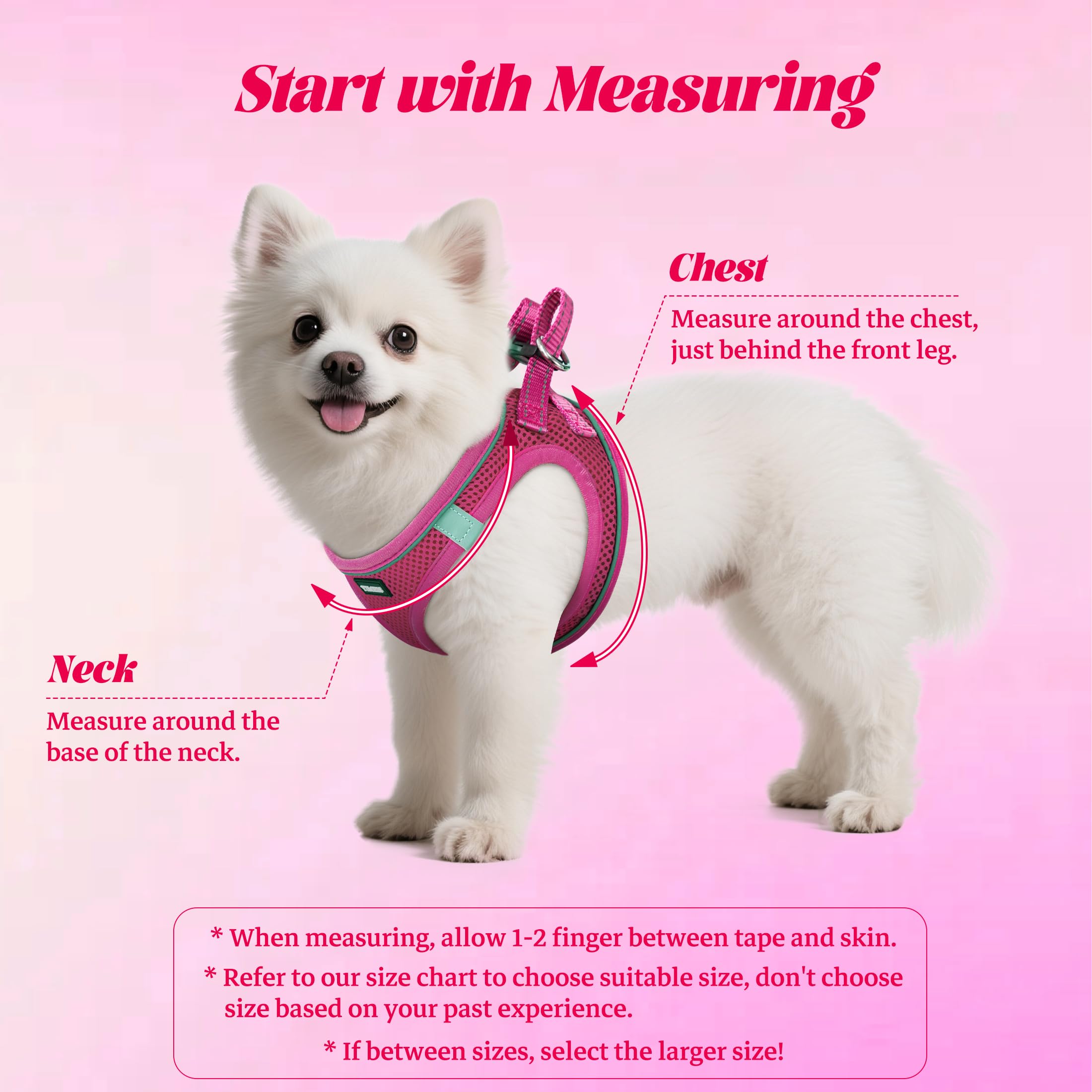 YIMEIS dog harness and leash set showing its breathable mesh fabric.