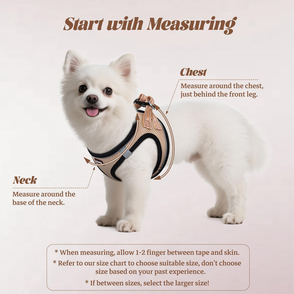 YIMEIS dog harness close-up showing its breathable mesh fabric.