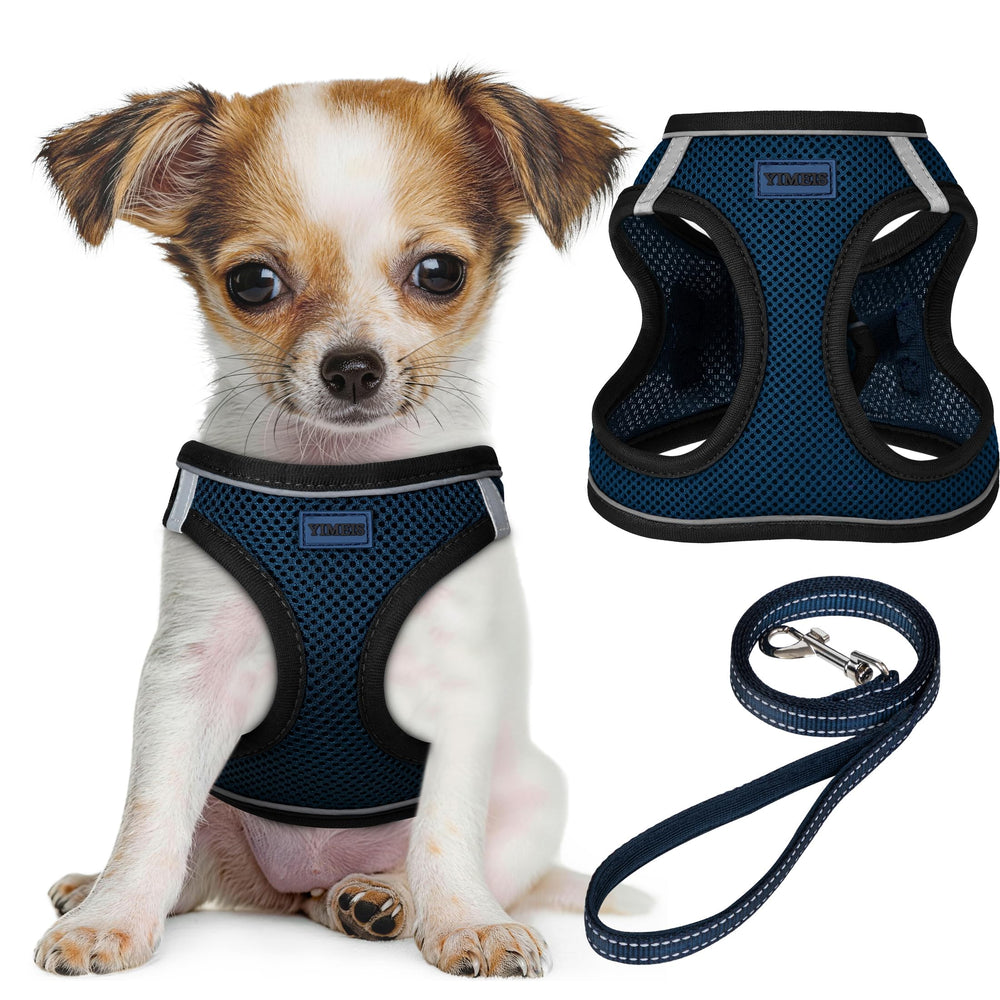 YIMEIS dog harness and leash set shown from the front.