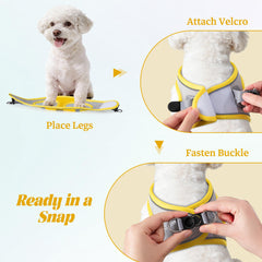 YIMEIS small dog harness set with its matching reflective leash.