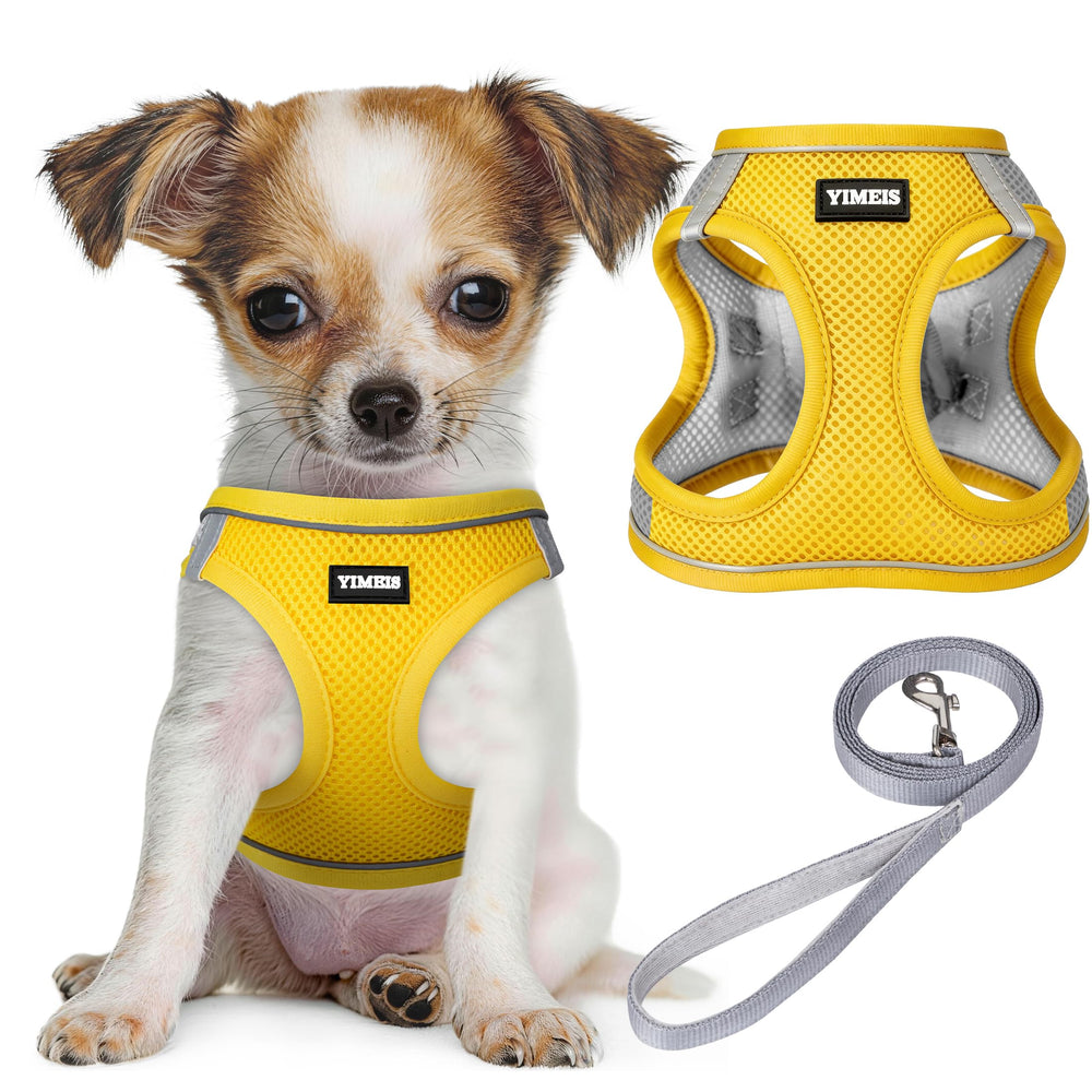 YIMEIS small dog harness and leash set shown from the front.