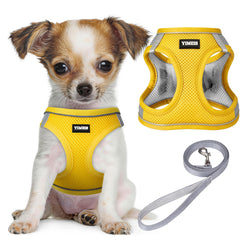 YIMEIS small dog harness and leash set shown from the front.