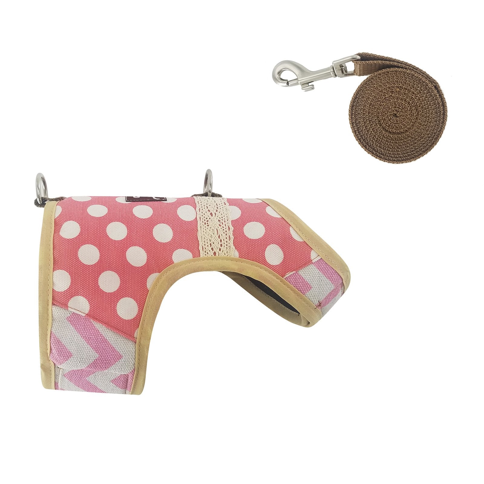 YIZHI MIAOW cat harness shown during indoor leash training.