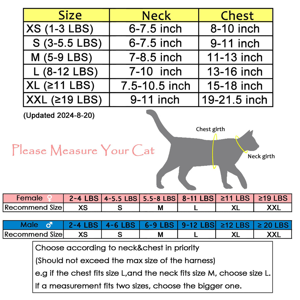 YIZHI MIAOW cat harness and leash set shown at an alternate angle to display its vest shape.