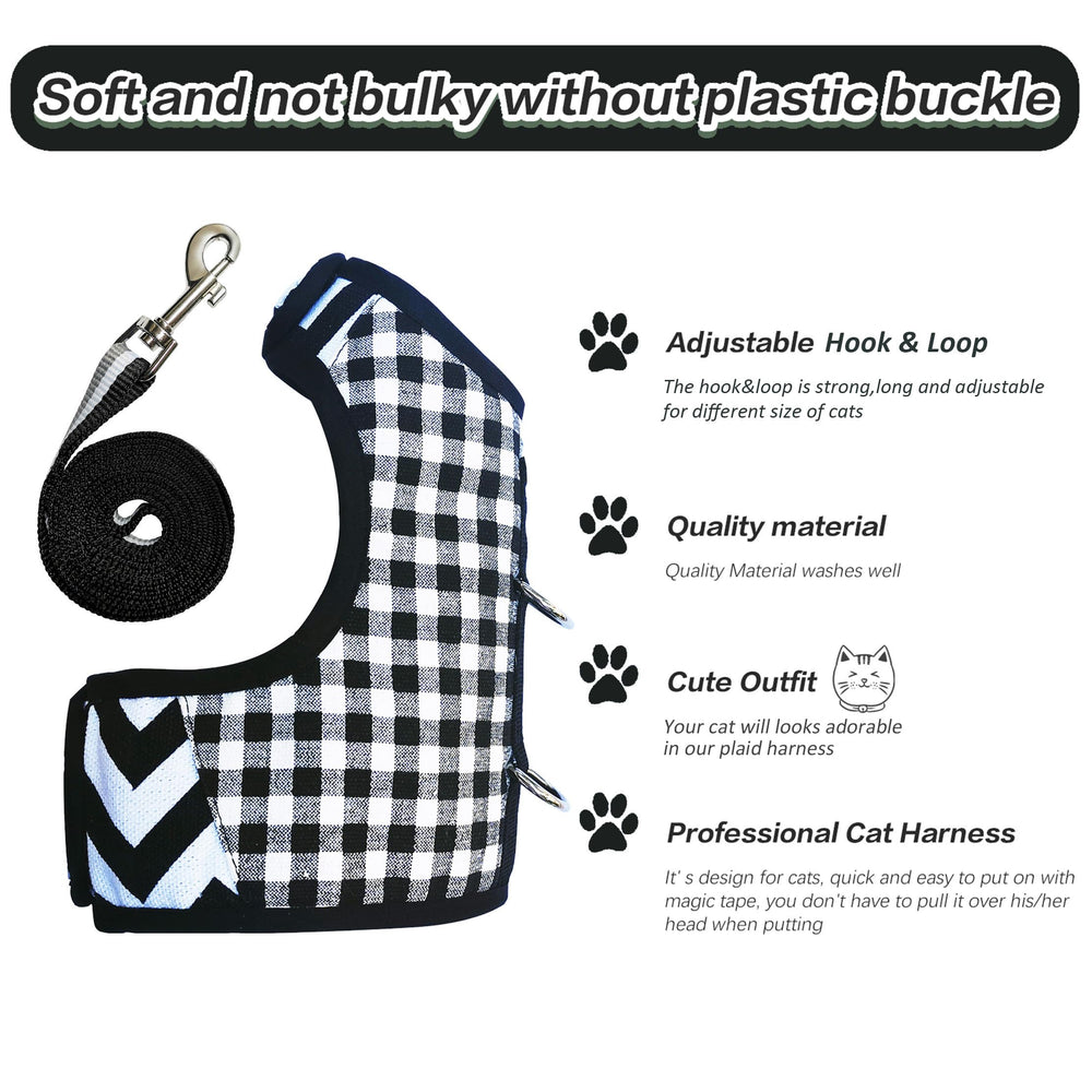 YIZHI MIAOW cat harness detail showing the wider neck and chest straps.