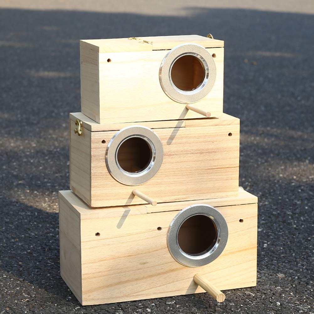 YJJKJ parakeet nest box ventilation areas shown in detail.