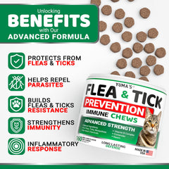 YUMA'S cat flea and tick chews shown from an alternate angle.