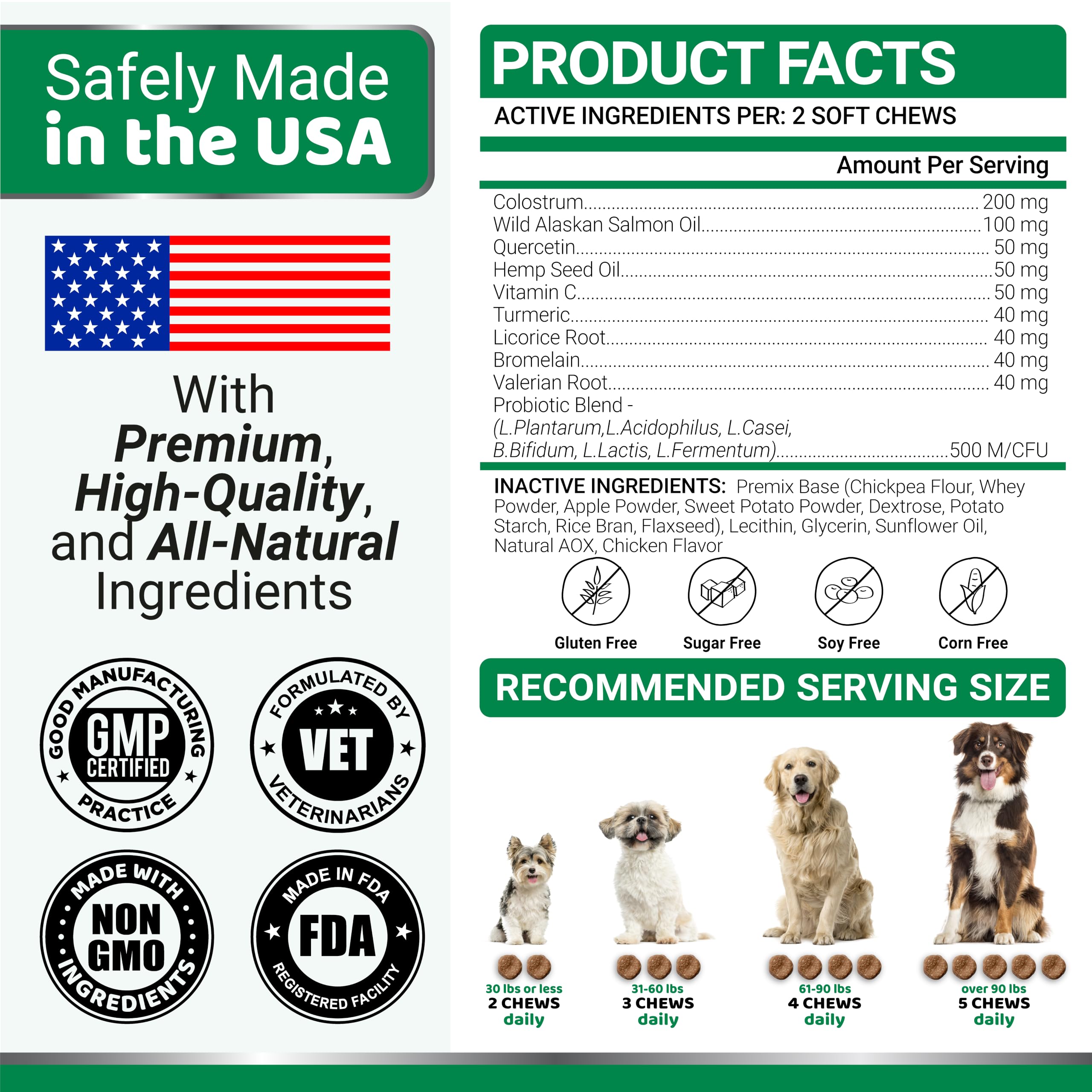 Full product view of YUMA'S Dog Allergy Relief Chews.