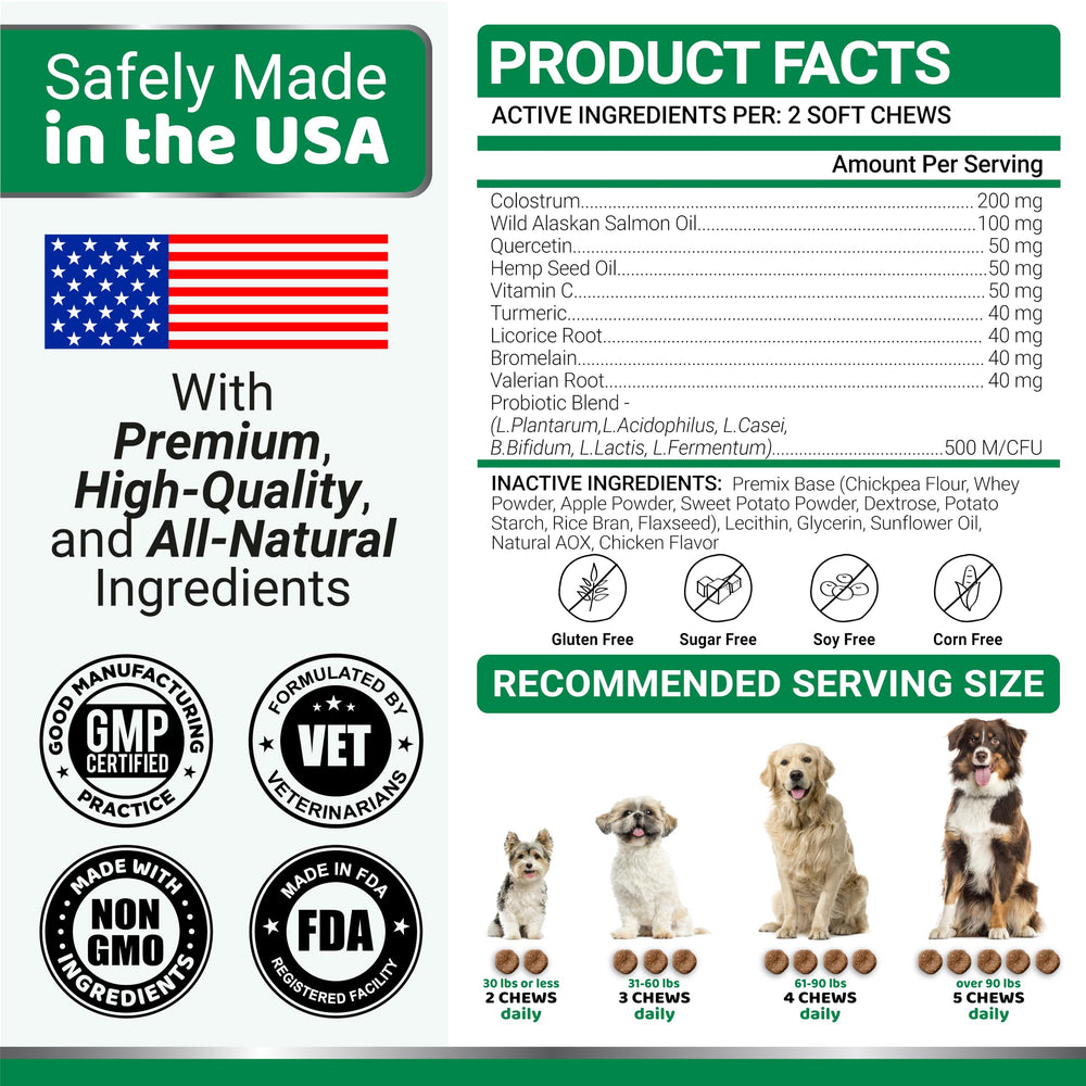 Full product view of YUMA'S Dog Allergy Relief Chews.