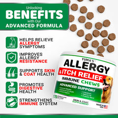 YUMA'S Dog Allergy Relief Chews package shown at an angle.