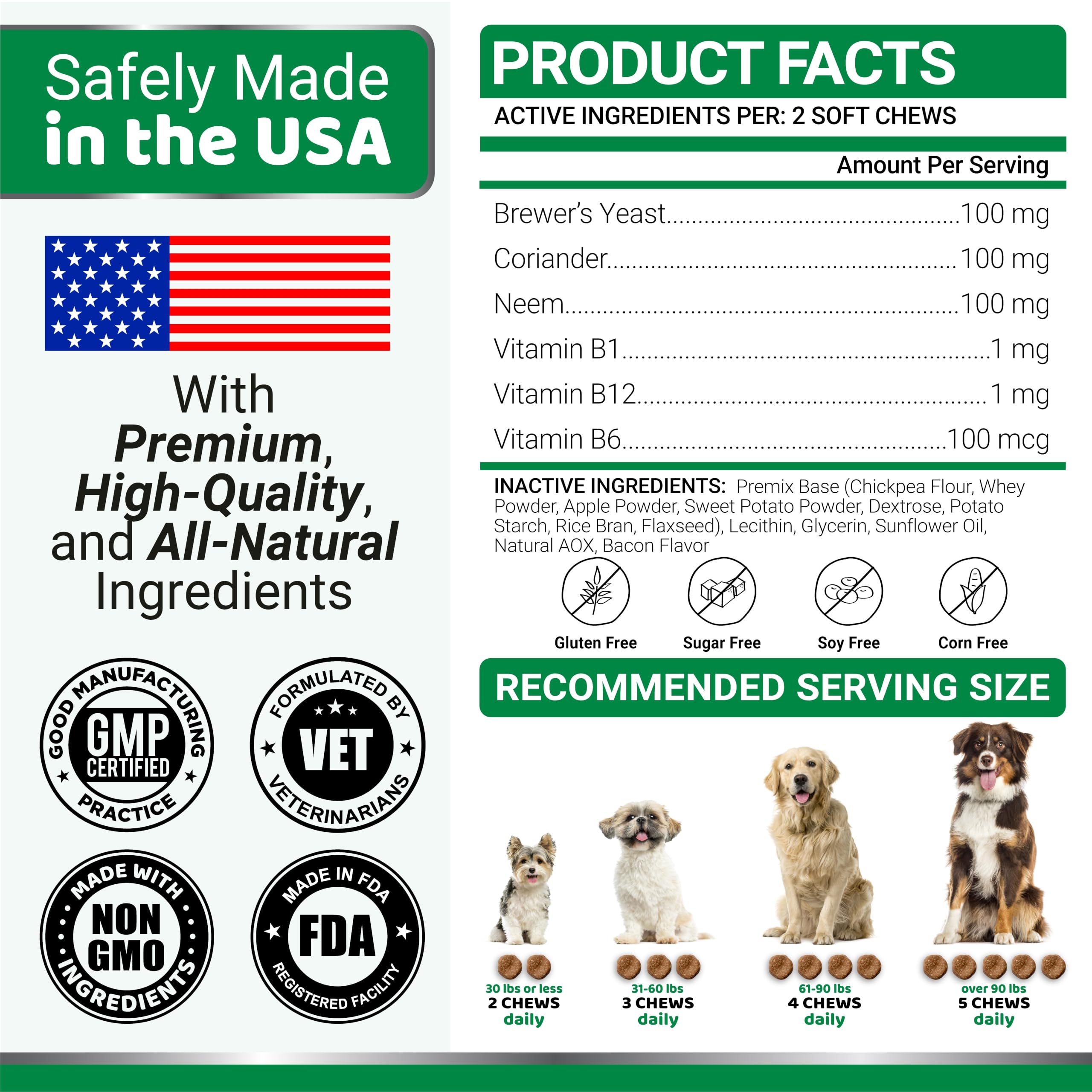 YUMA'S dog flea and tick chews displayed as an oral option.