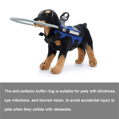 YUXun YX Blind Dog Ring shown worn by a pet as an obstacle bumper.