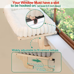Zakkart SnugCloud Cat Perch mounting hook and adjustable bracket shown in close detail.
