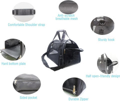 ZaneSun Cat Carrier carrying handles shown from above.