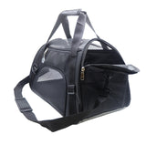 ZaneSun Cat Carrier shown from the front in medium black.