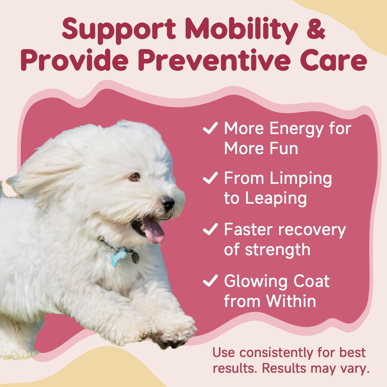 ZEBORA dog glucosamine supplement shown from an alternate angle.