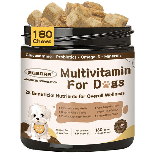 ZEBORA Dog Multivitamin product shown from the front.