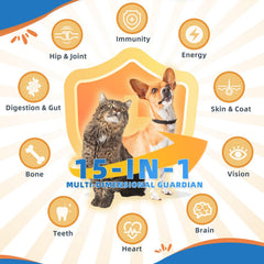 ZEBORA Dog Vitamins Powder joint-support ingredients, including glucosamine and chondroitin.