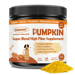 ZEBORA pumpkin fiber powder container shown from the front.