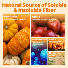 ZEBORA pumpkin fiber powder shown in a close-up of its texture.