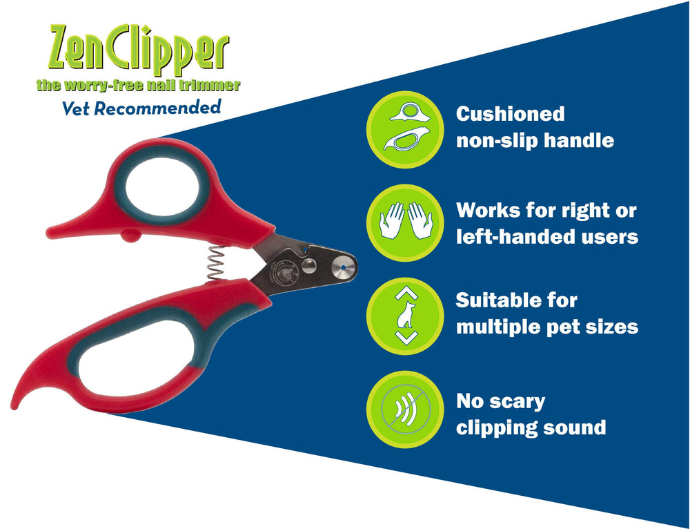Zen Clipper Cat Nail Clippers being used for a cat nail trim.